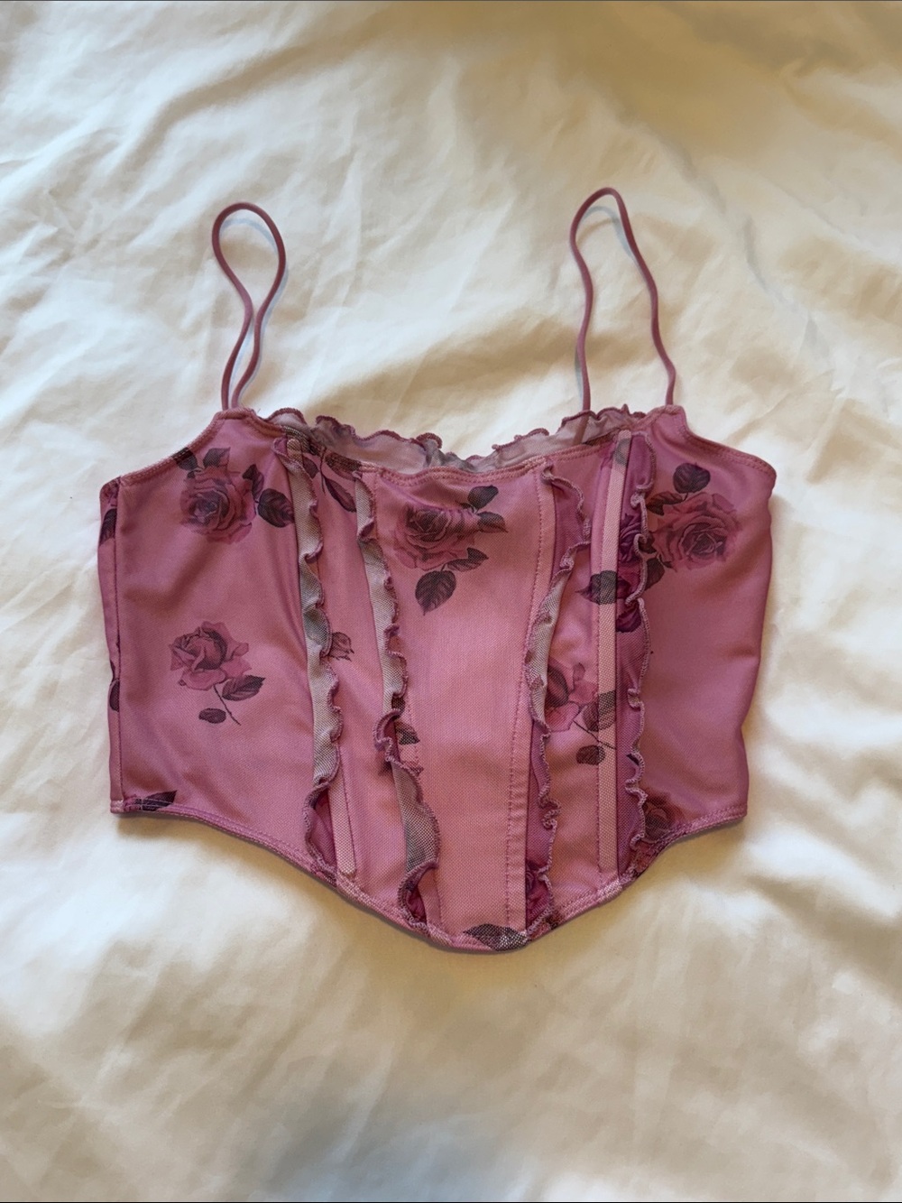 Princess Polly Floral Pink Corset